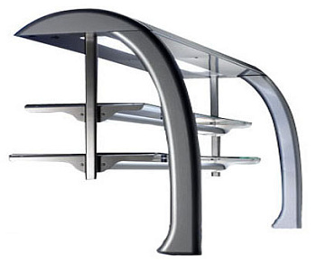 GANTRY 2 GLASS SHELVES+LIGHT (6GN) (Code 856274)