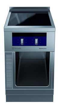 Electrolux Professional MCJBFBE1AO Modulare Großküchengeräteserie thermaline 90 - Vollflächen-Induktionskochfeld auf offenem Unterbau, 2 Zonen, einseitig bedienbar mit Aufkantung - H2 (Code 589814)