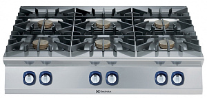 Electrolux Professional E9GCGL6C0M 6-FLAMMEN-(10 KW)GAS-TISCHHERD 1200 MM (Code 391012)