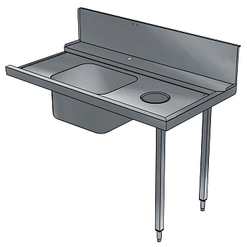 PREWASH TABLE+BOWL+HOLE R&gt L 1400-HOOD T. (Code 865310)