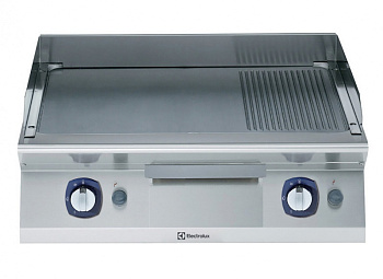 GAS FRY TOP-SMOOTH+RIBBED PLATE 800 MM (Code 371032)