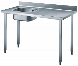 Electrolux Professional BTD12L7 WORK TABLE  WITH L/H BOWL+UPSTAND 1200MM (132644)