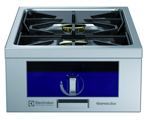 Electrolux Professional MCGDACEOVI Modular Cooking Range Line thermaline 90 - 2-Burner Gas Top with Ecoflam, 2 Sides (Town Gas) (Code 593314)