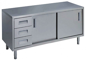 Electrolux Professional MTA1600SXP TISCH, 3 SCHUBL. LI., 2 SCHIEBETÜ. 1600 (Code 132690)