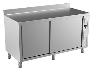 Electrolux Professional MTC1410PN Standard Preparation 1400 mm Ventilated Hot Cupboard with Upstand,Shelf & Sliding Doors (Code 132792)