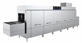 Warewashing Flight type dishwasher, 3 tanks, 8200 dishes/h, electric, 950mm loading, 1300mm unloading (Code 520717)