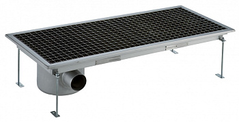 Electrolux Professional FDC40100 FLR.DRAIN+GRATE+S.SIPH-HOR.OUT. 400X950 (Code 328057)
