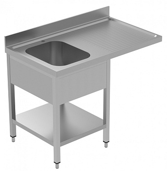 Electrolux Professional GLR1DSXPLS SINK UNIT DW 1 BOWL R/H DRAIN.1200+SHELF (Code 134129)