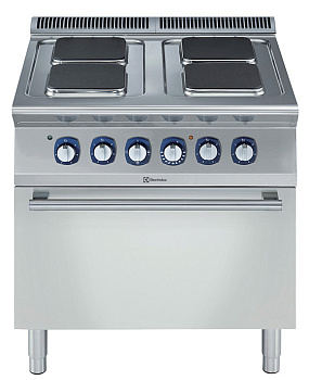 4-HOT SQ.PLATE EL.RANGE+OVEN 800MM-400V (Code 371150)