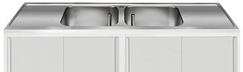 Electrolux Professional T2VI2400 2 EINBAUSPÜLB., 600x500, 2 ABL. 2400 MM (Code 855238)