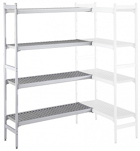 Electrolux Professional ACS1928 ALUM.CORNER SHELV.-POLY.TIERS-373X1932MM (Code 137063)