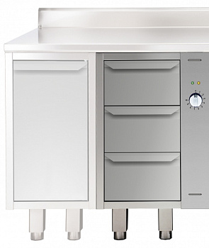 HOT CUPBOARD WITH 3 DRAWERS 500MM (121830)