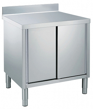 Standard Preparation 1000 mm Worktop Cupboard with Upstand, Shelf & Sliding Doors (Code 132776)