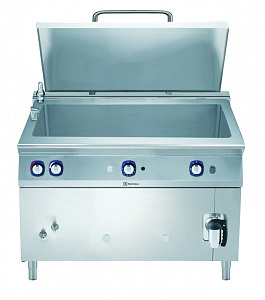 Electrolux Professional E9BSGLIUFE 250LT GAS RECT.BOILING PAN-INDIR.HEATING (Code 391105)