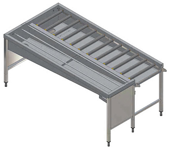 MANUAL SORT.TABLE,6BASK,R&gt L,3150MM-SIDE (Code 865085)