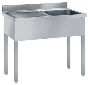 Electrolux Professional SL12SN Eco Preparation 1200 mm Sink with 1 Bowl - Left Drain (Code 132898)