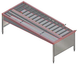 Electrolux Professional HSSMF5LR MANU. STAPELTI, 5 KÖ., L>R, 2640MM-FRONT (Code 865088)