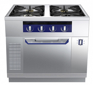 Electrolux Professional MCQIFAJCPO GAS TOP,4BURN,STAT.OVEN,1S,1000X900X800H (Code 589645)
