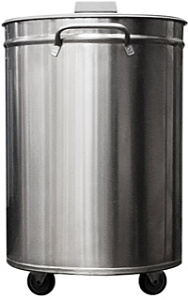 Electrolux Professional NCVR50 Zubehör Edelstahl 50 Liter mobiler Abfallbehälter mit Deckel (Code 132926)