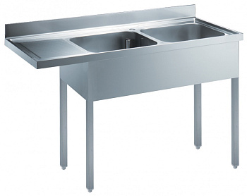 SINK UNIT FOR DW 2BOWLS L/H DRAINER 1600 (132528)