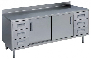 Electrolux Professional MTA2010P TISCH,AUFK. 3+3 SCHUBL+ 2 SCHIEBETÜ.2000 (Code 132698)