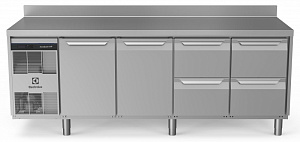 Electrolux Professional EH4H3AABB REFR.COUNTER 590LT 2DR 4 DRAWERS UPSTAND (Code 710271)