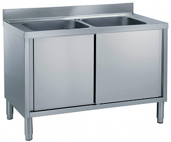 CUPBOARD SINK 2 BOWLS (500X500) 1400MM (133044)
