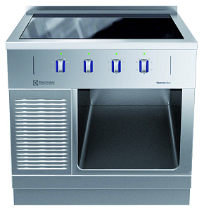 Electrolux Professional MBJDGBJ1AO Modular Cooking Range Line thermaline 85 - 4 Zone Full Surface Induction Top on Open Base, 1 Side, Backsplash (H2) (Code 588445)