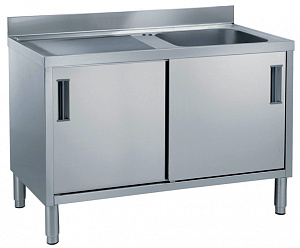 Electrolux Professional MLA1416SXPN Standard Preparation 1400 mm Cupboard Sink with 1 Bowl & Left Drain (Code 133250)