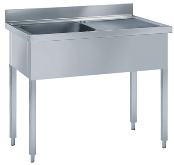 SINK UNIT 1 BOWL & R/H DRAINER 1200 MM (132346)