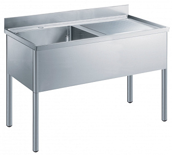 SINK UNIT 1 BOWL+ R/H DRAINER 1400 MM (133569)