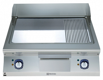 Modular Cooking Range Line 900XP Full Module Electric Fry Top, Smooth and Ribbed Polished Chrome Plate (Code 391177)