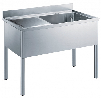 Electrolux Professional LG1216SXE 1-BECKENSPÜLE TROPFFLÄCHE LINKS 1200 MM (Code 133566)