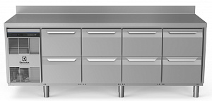 Electrolux Professional EH4H3FFFF Digital Undercounter ecostore HP Premium Refrigerated Counter - 590lt, 8 Drawers with upstand (Code 710157)