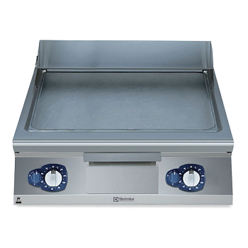 GAS FRYTOP SMOOTH HORIZONTAL PLATE 800MM-BRUSHED CHROME (CODE 391401)