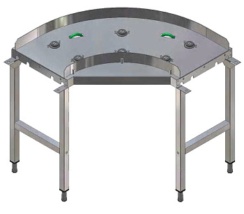 90°CURVE+LEGS FOR CORD CONVEYOR (TRAYS) (Code 865128)