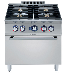 Electrolux Professional E7AAKTBBMEI Modulare Großküchengeräteserie 700XP 4-Burner Gas Range on Gas Oven (Code 371403)