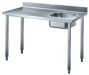 Electrolux Professional BTD12R7N Eco Preparation 1200 mm Work Table with Upstand - Right Bowl (Code 132852)
