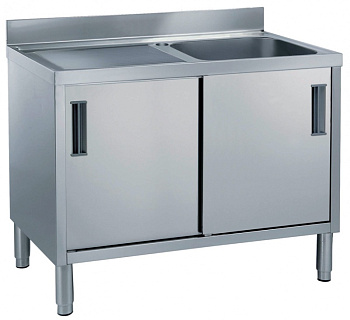 CUPBOARD SINK 1 BOWL+L/H DRAINER 1200MM (132704)
