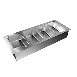 Electrolux Professional D02H4 DROP-IN BAIN-MARIE, WATER, FOUR WELLS,4GN (CODE 341007)