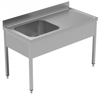 SINK UNIT 1 BOWL+ R/H DRAINER 1400 MM (134065)