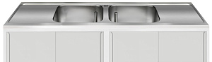 Electrolux Professional T2VI2400 DROP-IN 2 BOWLS(600X500)+2 DRAINERS 2400 (895100)