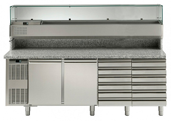 REFR.COUNTER+SHOWCASE 2 DOORS 12 DRAWERS (Code 727149)