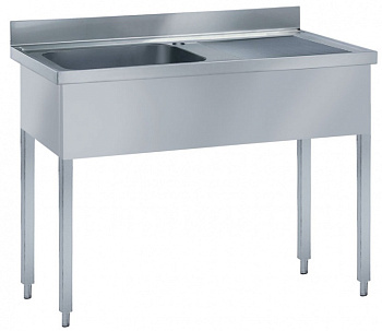 SINK UNIT 1 BOWL & R/H DRAINER 1400 MM (132352)